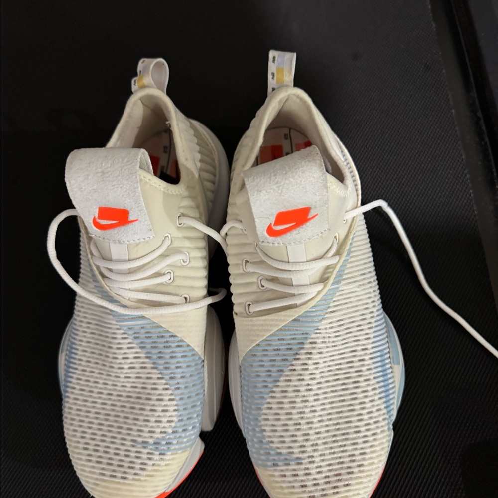 Nike Cream and Blue Athletic Shoes